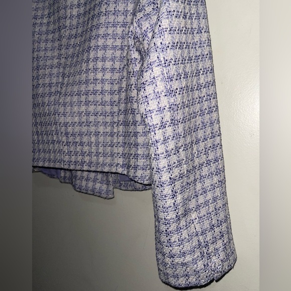 NWT Favoritw Daughter Dasha Houndstooth Tweed Blazer Top - Picture 5 of 16